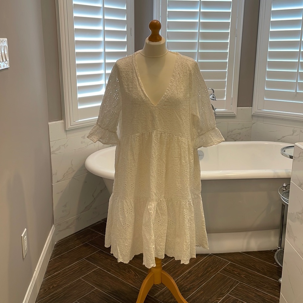 Sundance Eyelet High Low Dress - Size XL